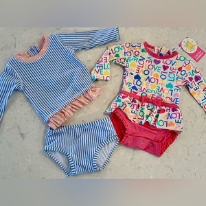 6-12MO Baby Girl Swim- RuffleButts brand